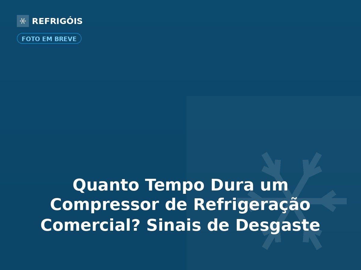 Compressor de sistema de refrigeração comercial instalado em unidade condensadora