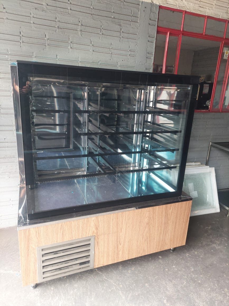 Vitrine refrigerada, quente ou ambiente em aço inox